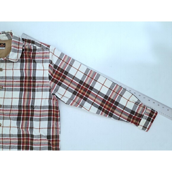 Ridgecut Set of 2 Men's Large Flannel Shirts Heavyweight Plaid Red Blue White - Picture 16 of 16